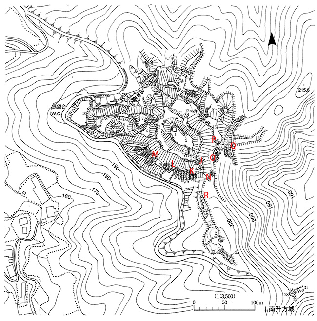 升方城 縄張り図