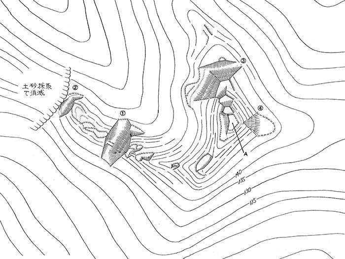 黒川砦 縄張り図
