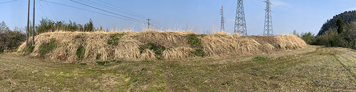 増山城城下町土塁パノラマ