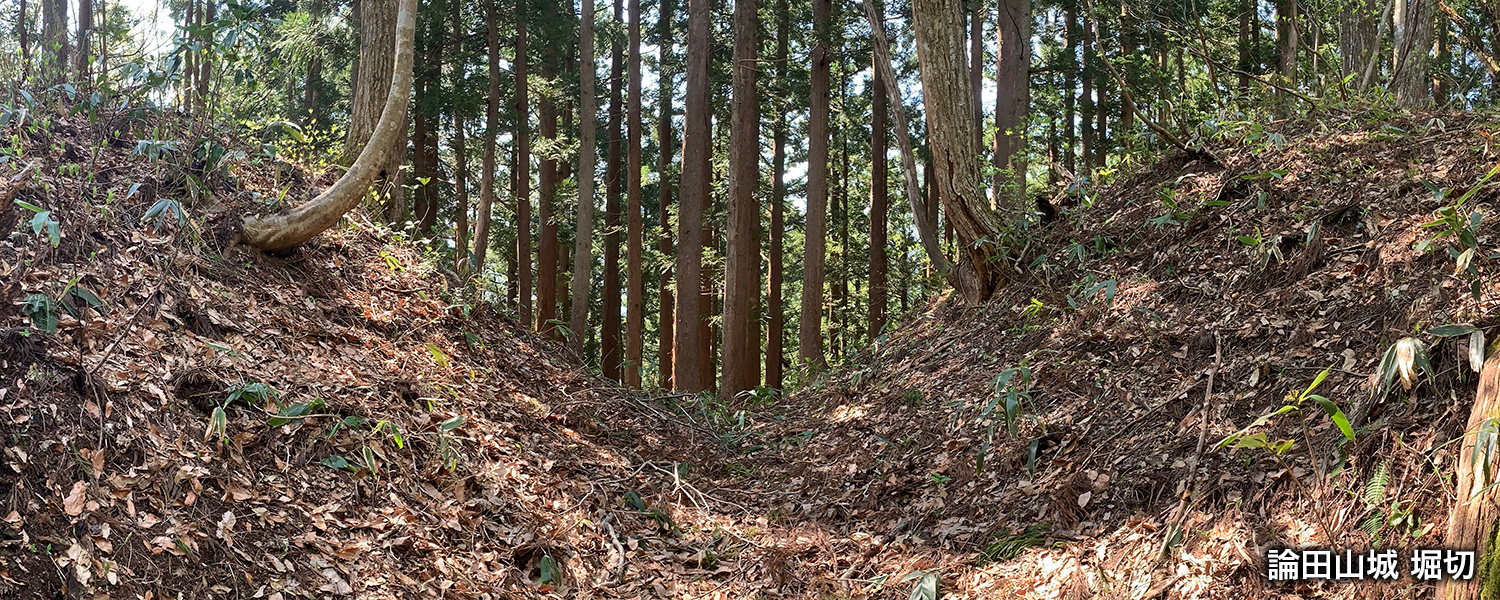 論田山城の堀切（富山市）